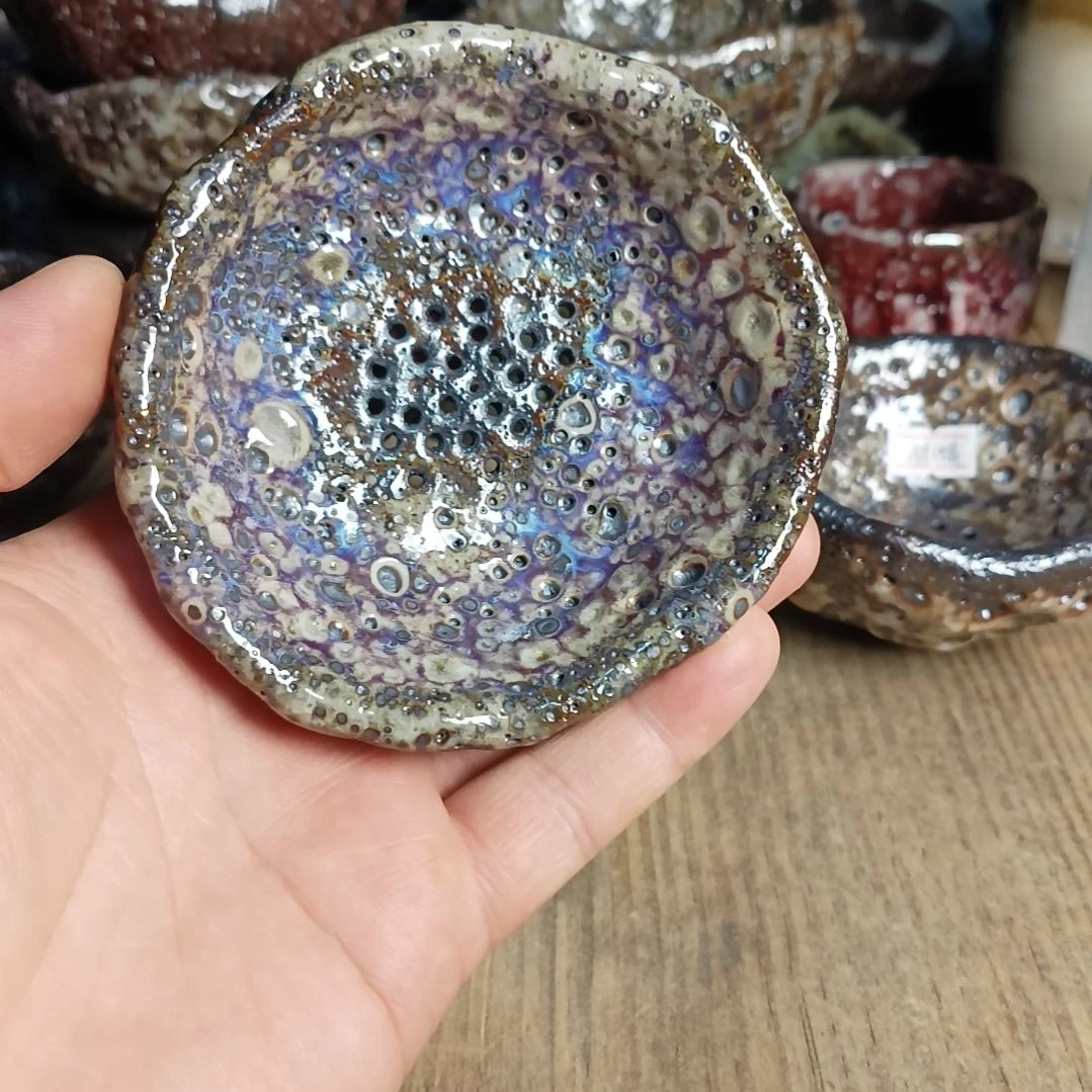 志野柴烧手捏茶漏W****n