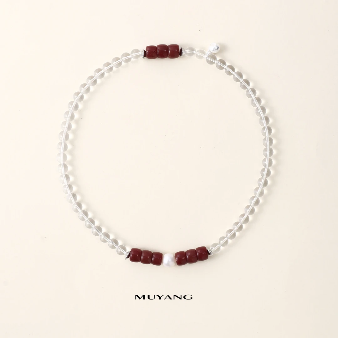 muyang/慕阳 钛钢玻璃手链 气质轻奢时尚百搭凌云手链