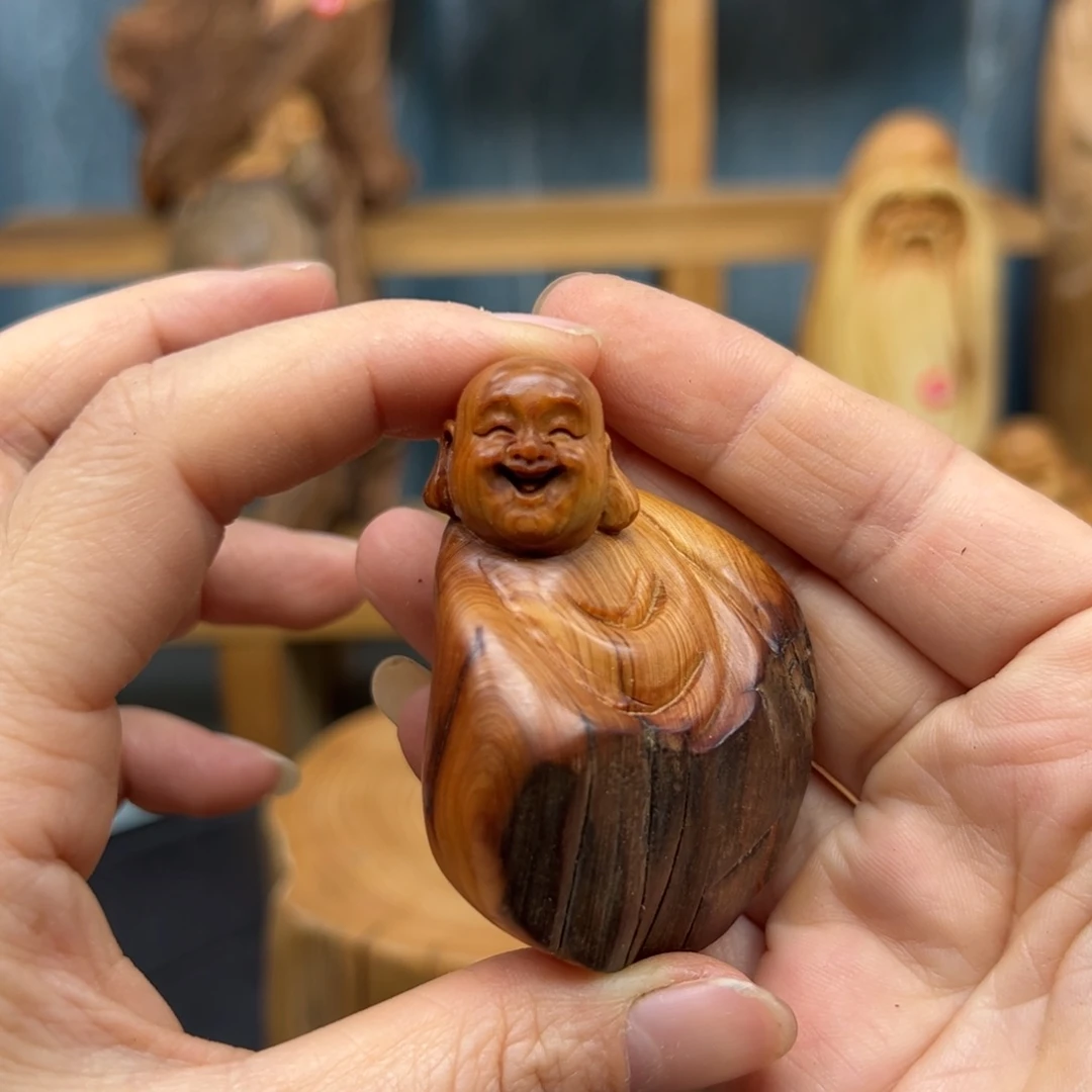 木大***生崖柏木摆件手把件