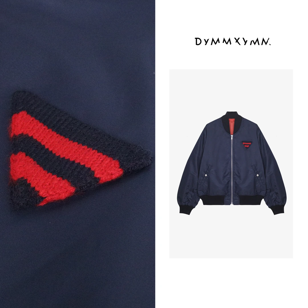【DYMMXYMM】-《蓝予》-【黑标】拉达.秋款三角标夹克外套--5FWY6315