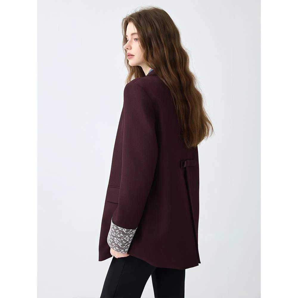 安可拉红西装外套女2026新款春秋职业气质宽松大码高级感上衣西服