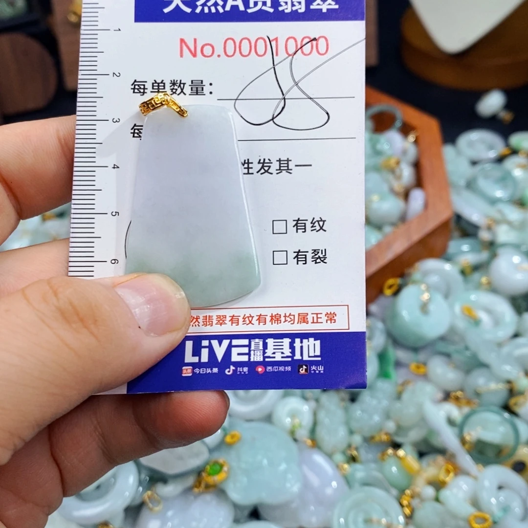 翡翠未镶嵌颈饰1000