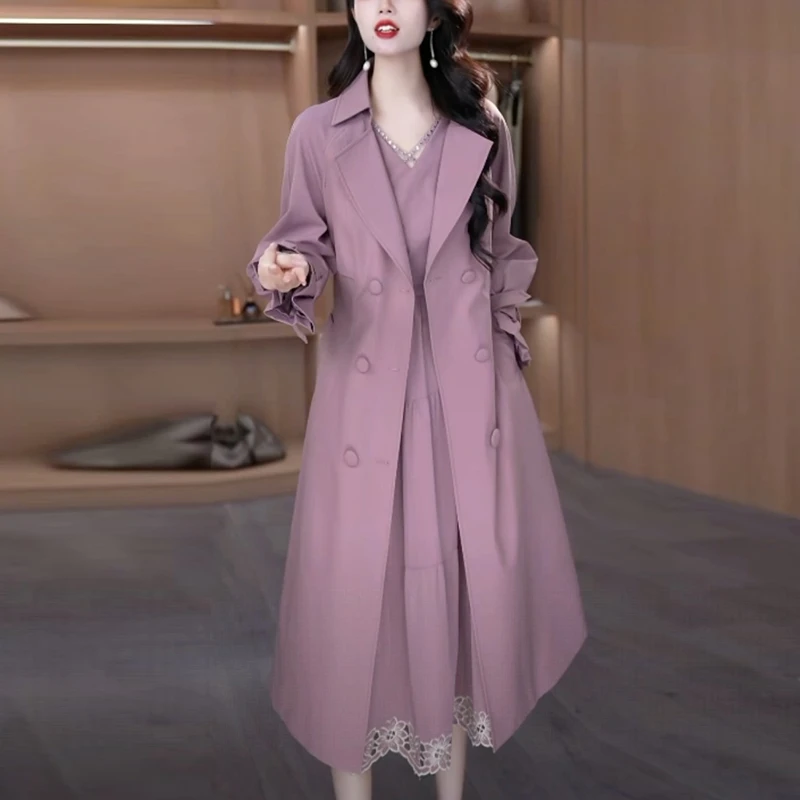 轻奢秋季高贵气质风衣外套女2025新款爆款时尚洋气百搭中长款上衣