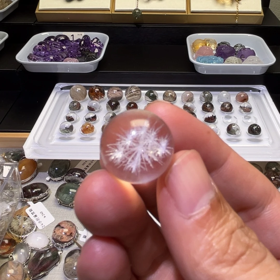 水晶吊坠(不含链)银S925镶嵌白水晶