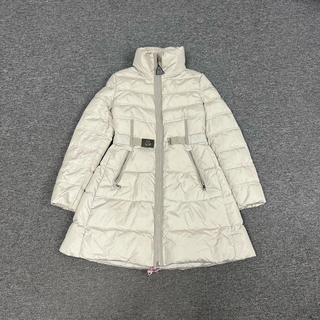 99新 AMIPARIS 蒙口 收腰羽绒服 1码 米色 长款