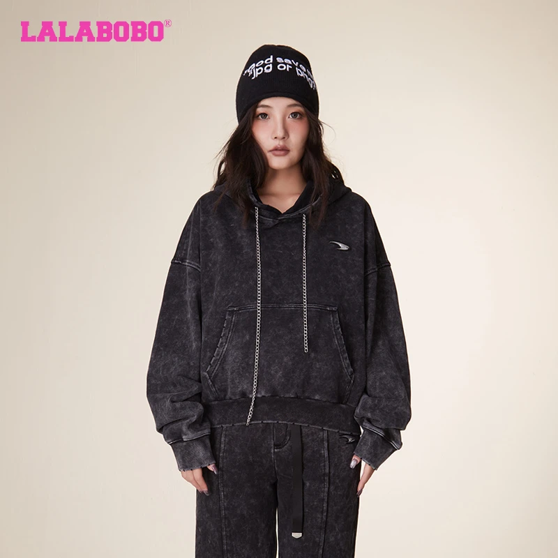 郑州（不提不换）LALA潮流复古扎染秋冬连帽卫衣LBCD-WSTS27