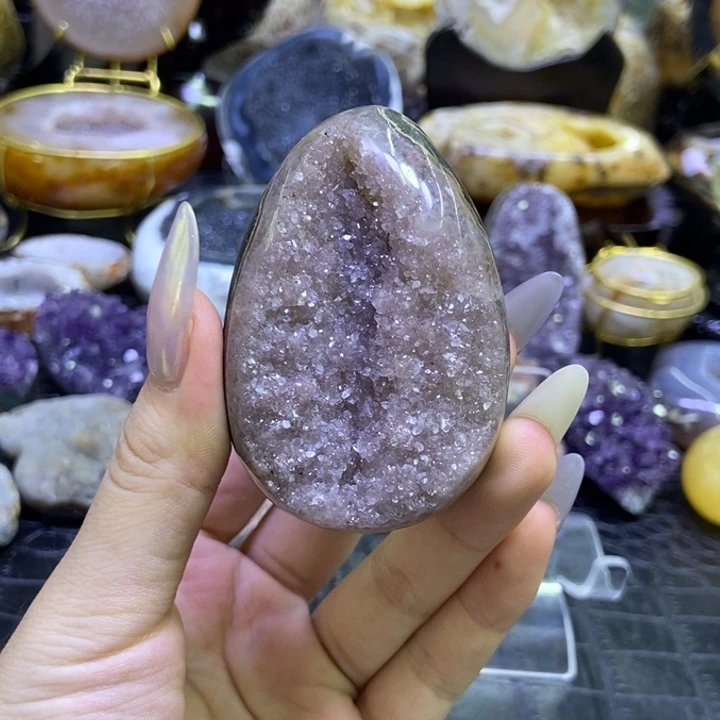 水晶未镶嵌珠宝半成品恐龙蛋