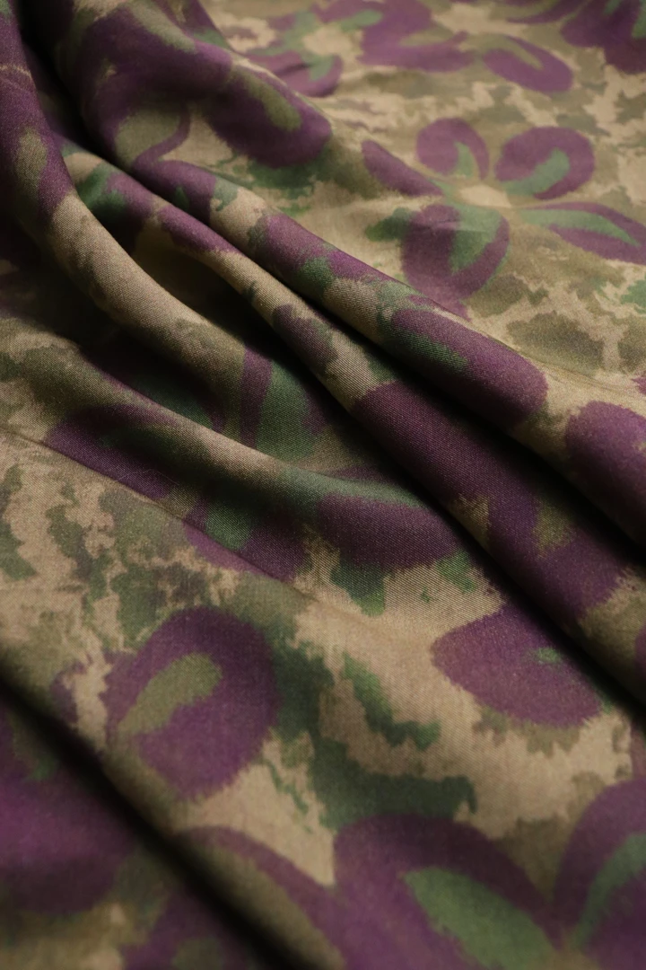 【织屿】绿底小花夏季新品棉绸家居服饰套装精品面料