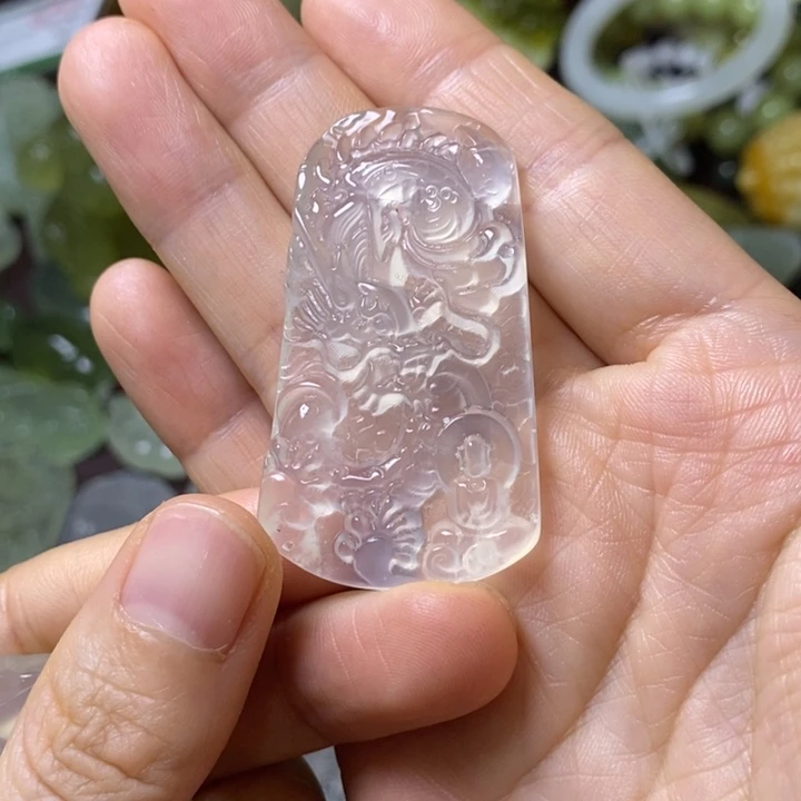 岫玉岫玉颈饰未镶嵌老*