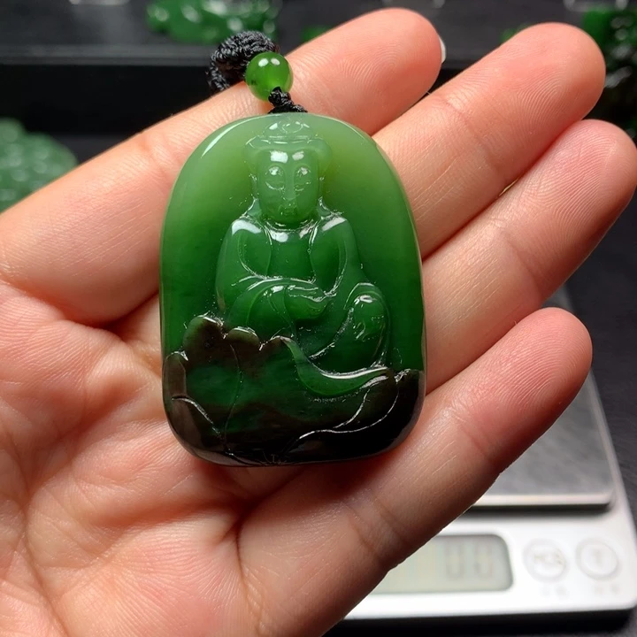 大***珀和田玉未镶嵌颈饰