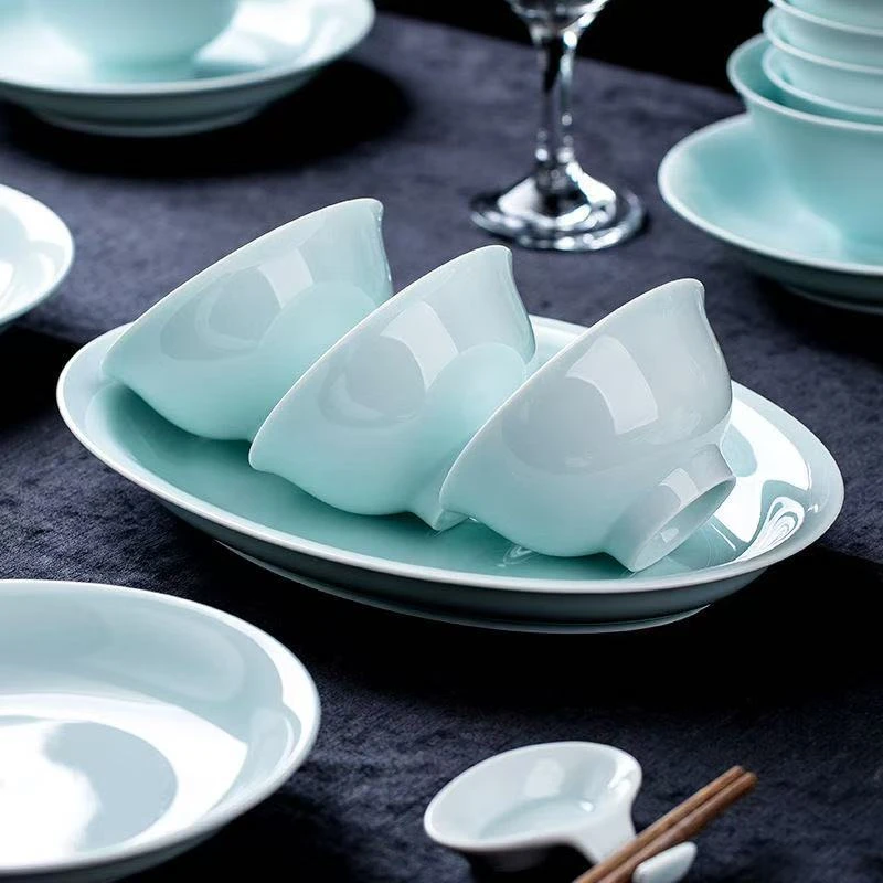 翔婷陶瓷  影青高白瓷碗家用陶瓷米饭碗高温釉下彩纯碗微波炉