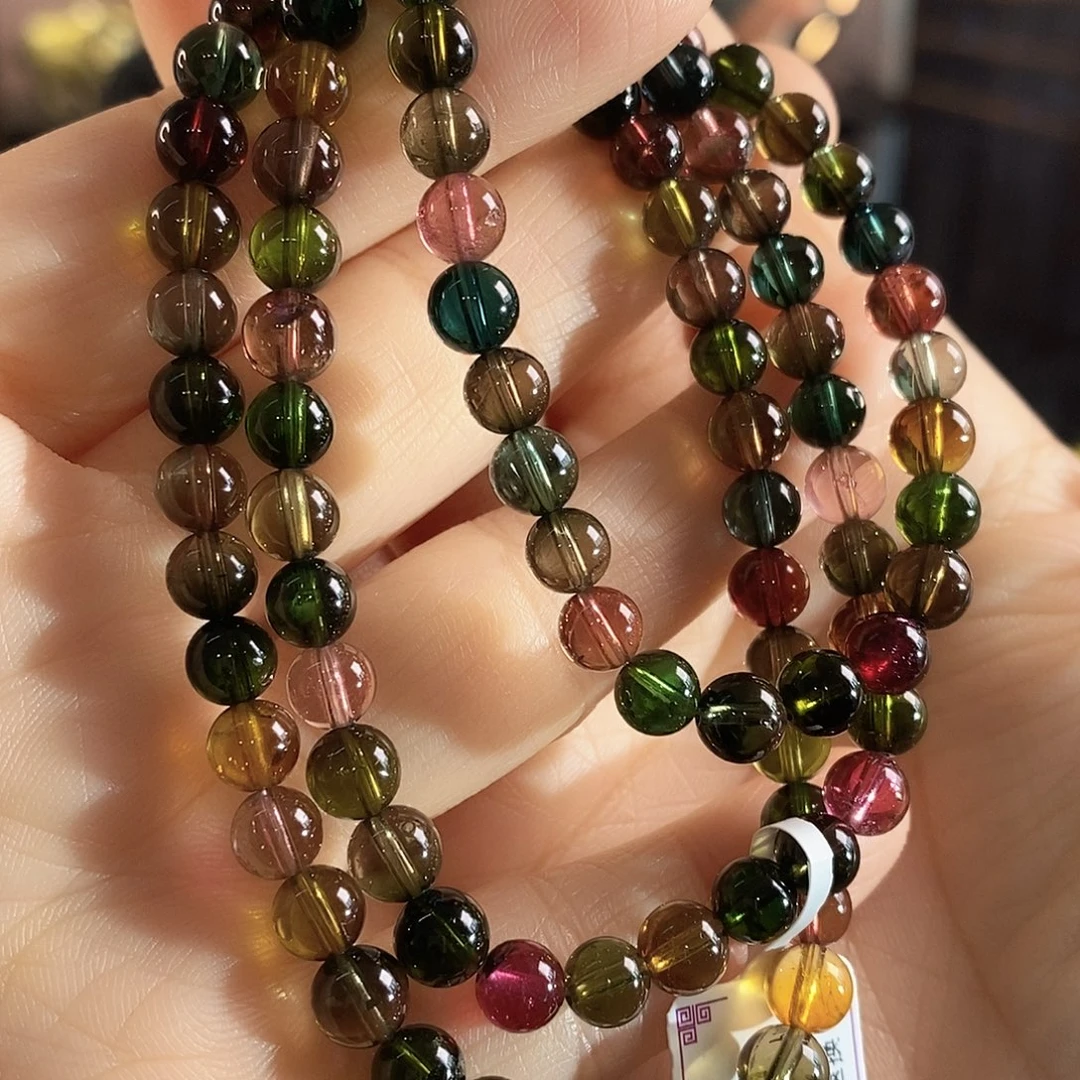 未镶嵌碧玺手链G2374单圈颜色微差