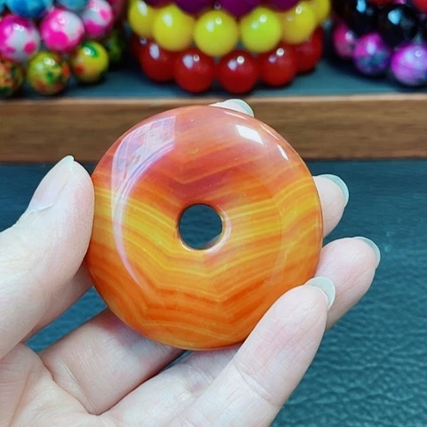 玛瑙未镶嵌手饰平安扣