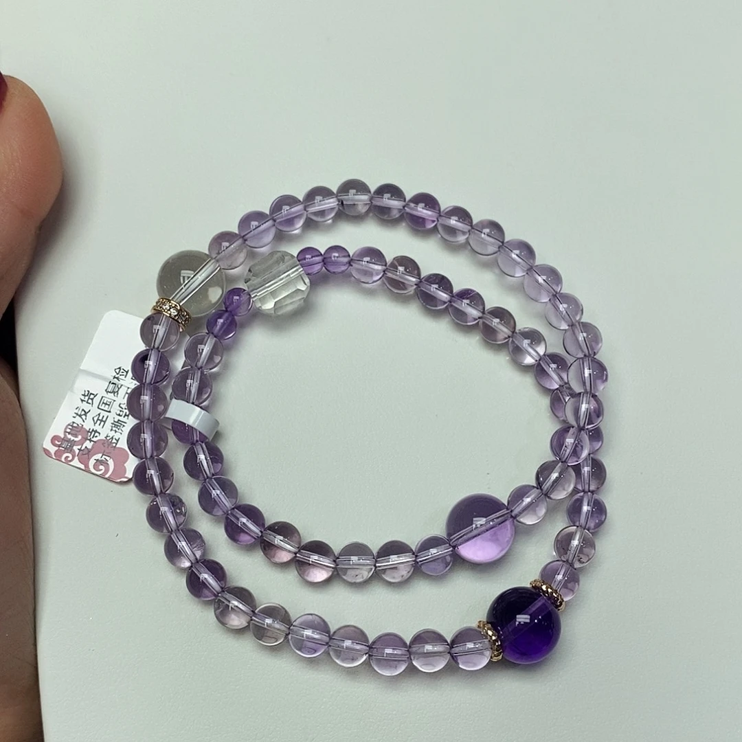 未镶嵌珠宝半成品紫晶双圈