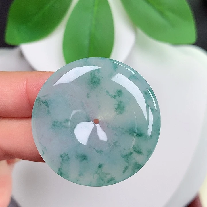 颈饰未镶嵌翡翠平安扣 35.4x5.6mm