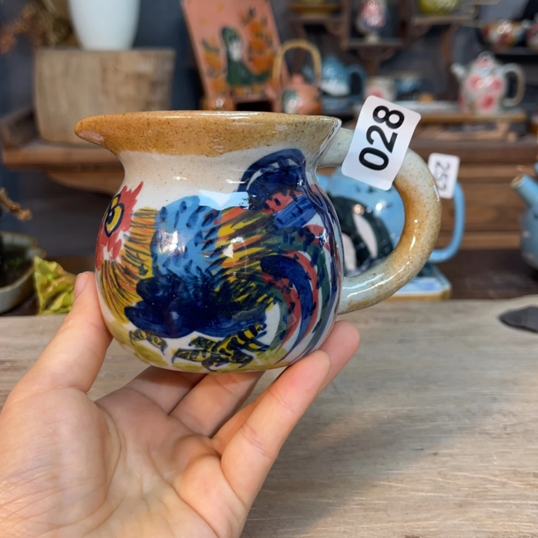 壶素浅陶瓷手工手绘
