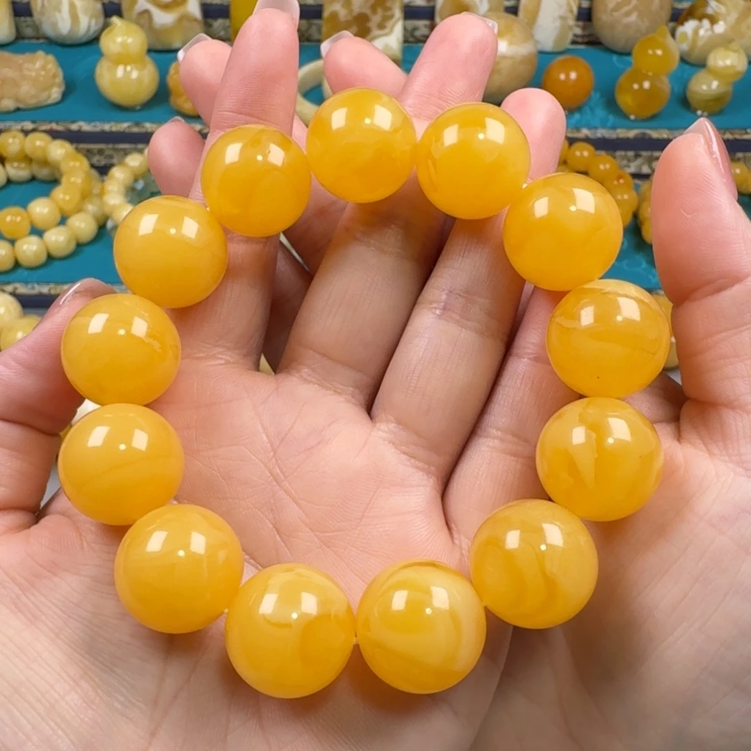 琥珀未镶嵌手链同料