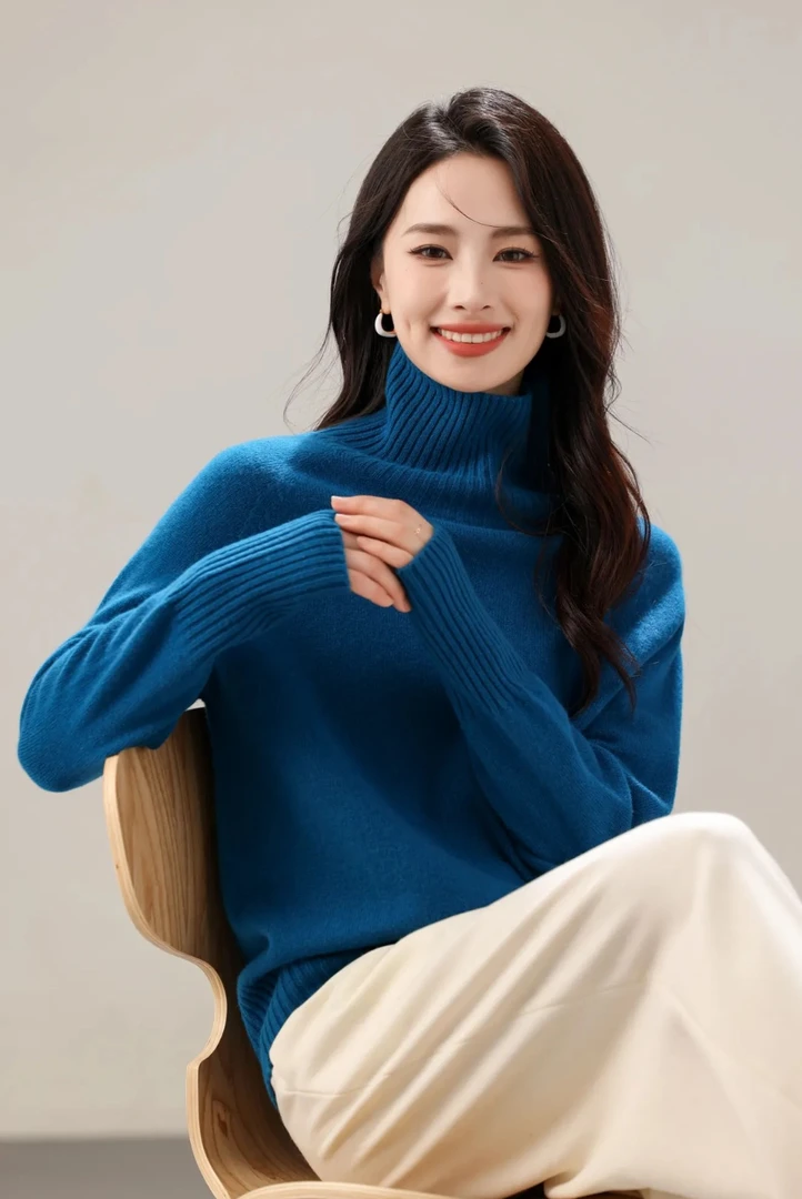 【PURE YARN】高领100纯羊毛时尚百搭简约经典款秋冬羊毛衣-705