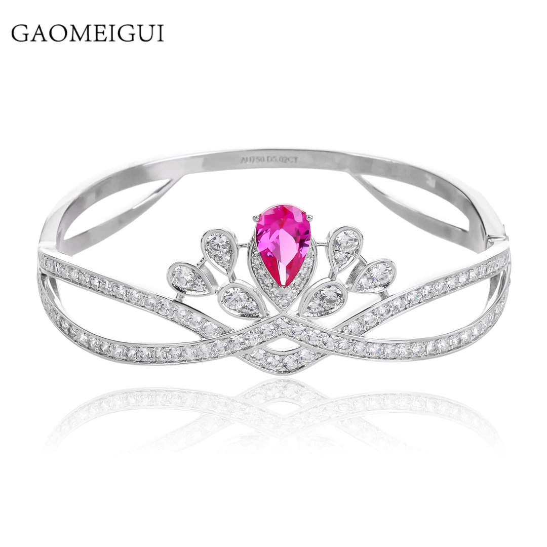 合金合成锆石手镯 GAOMEIGUI品牌G018高定高奢皇冠手镯