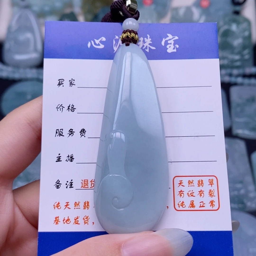 翡翠未镶嵌颈饰悟道