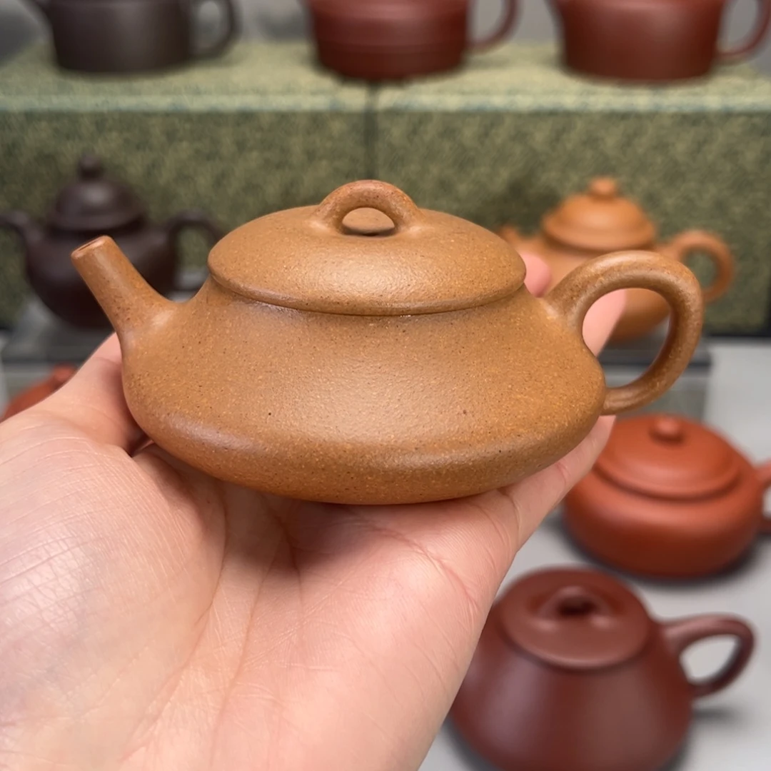 紫砂茶壶黄金段隐瓢120c c