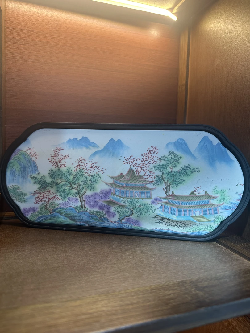 中式国潮吸水茶托盘小茶台配件茶盘-世外桃源ZH286