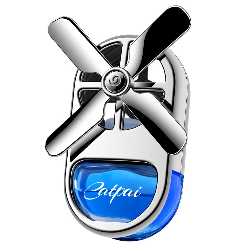 车载香水装饰香薰香薰风车现货汽车车上四叶旋转出风口香氛