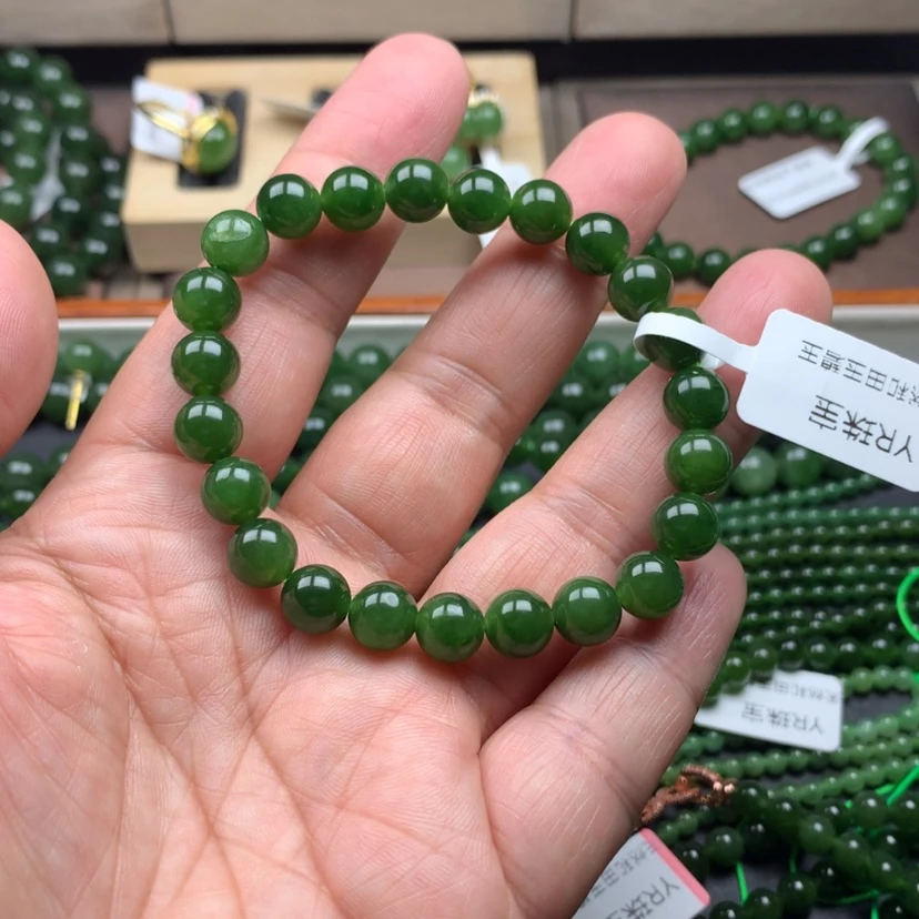 【闪购商品】和田玉（碧玉）手串未镶嵌8mm福利