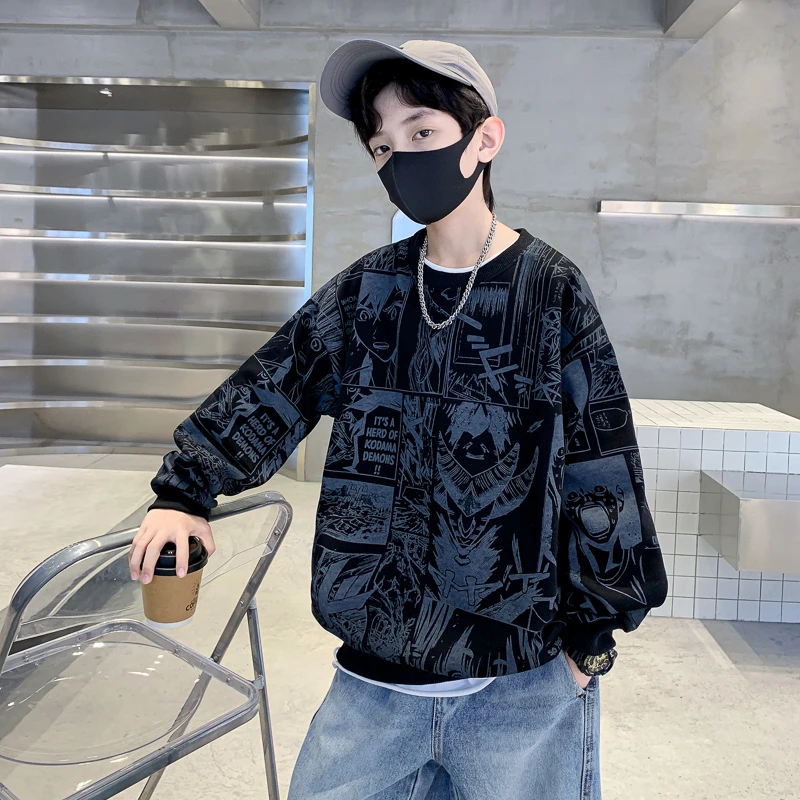 男童卫衣春秋款2025新款中大童男孩秋季上衣儿童打底衫休闲帅气潮