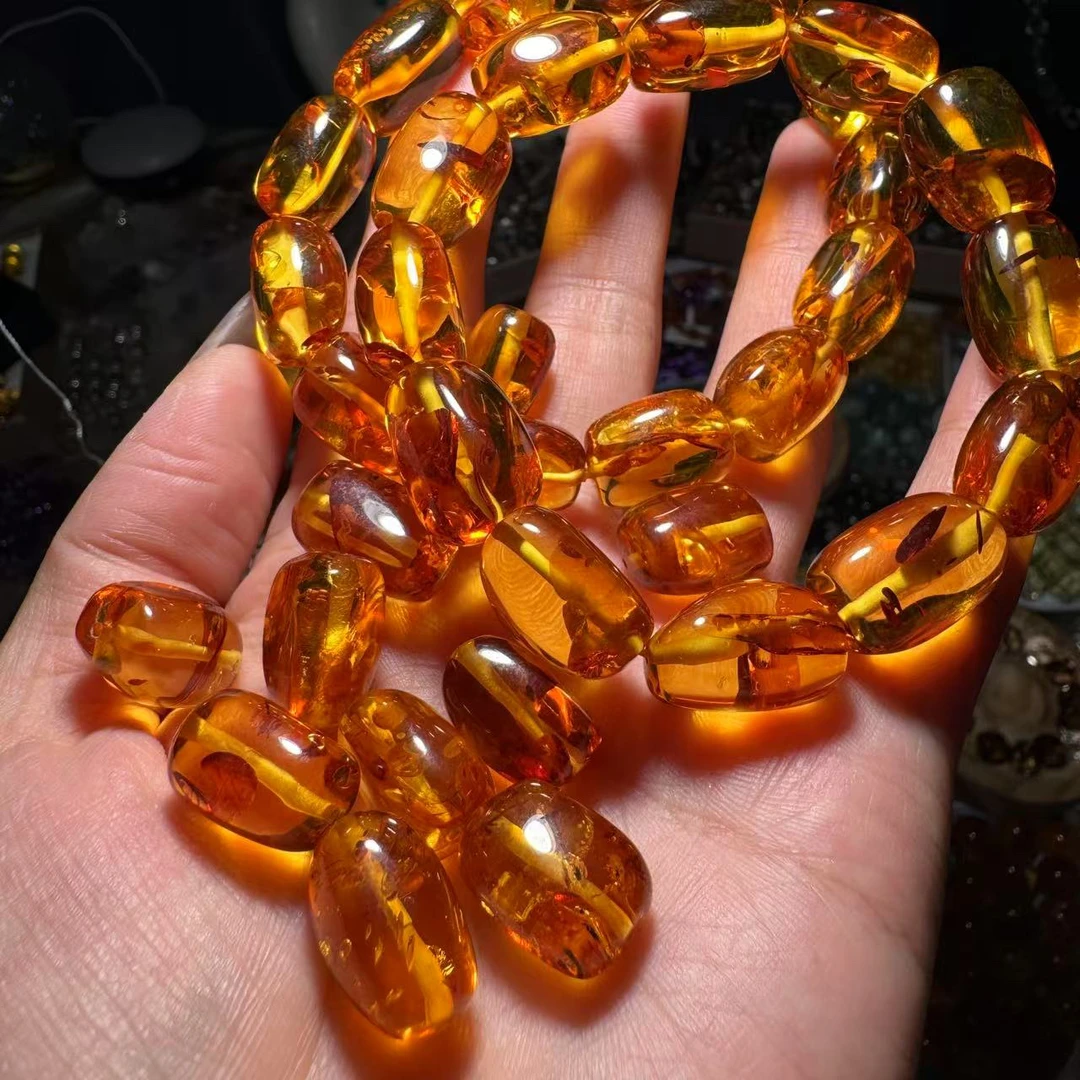 特级花珀琥珀随行单颗