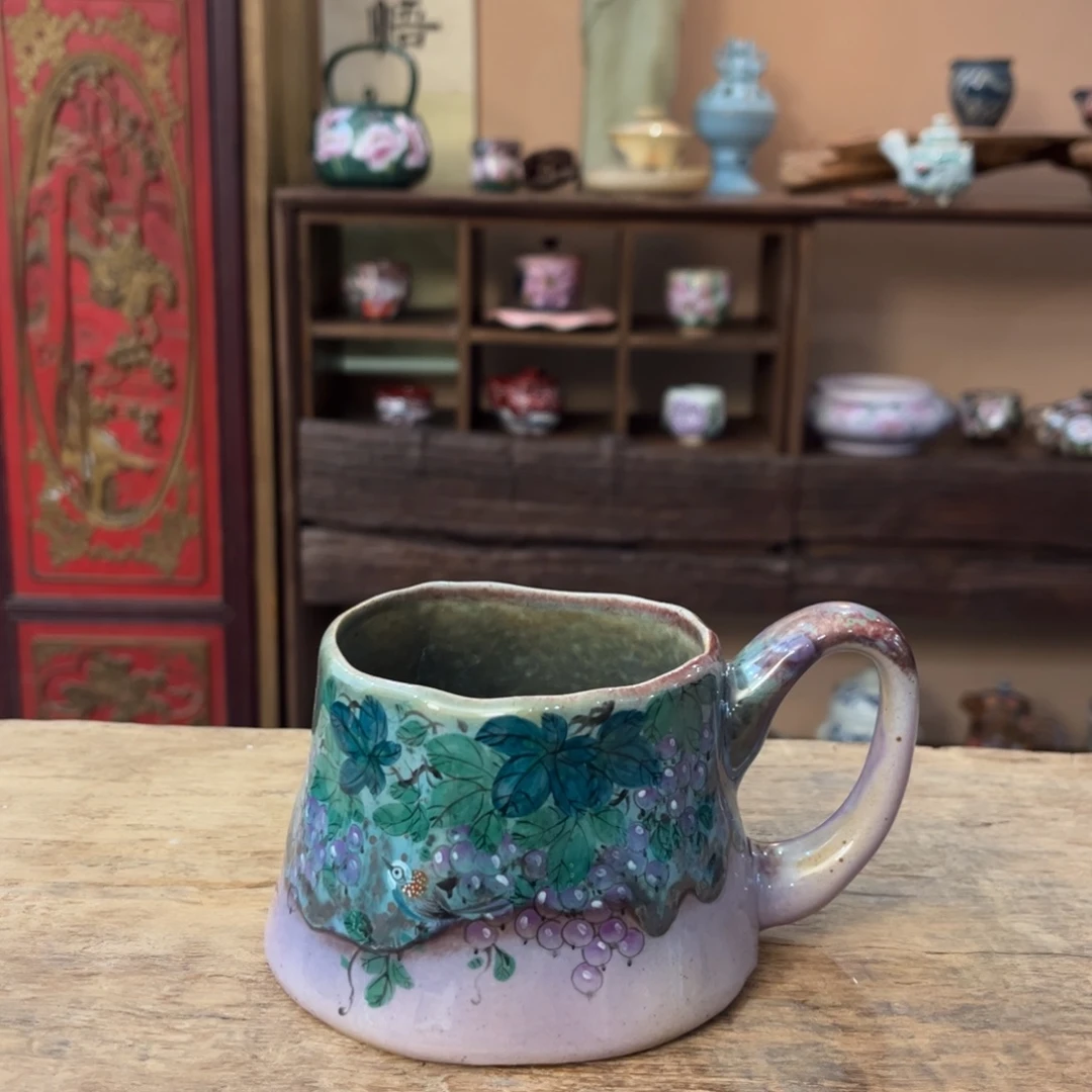 柴烧手工手绘陶瓷