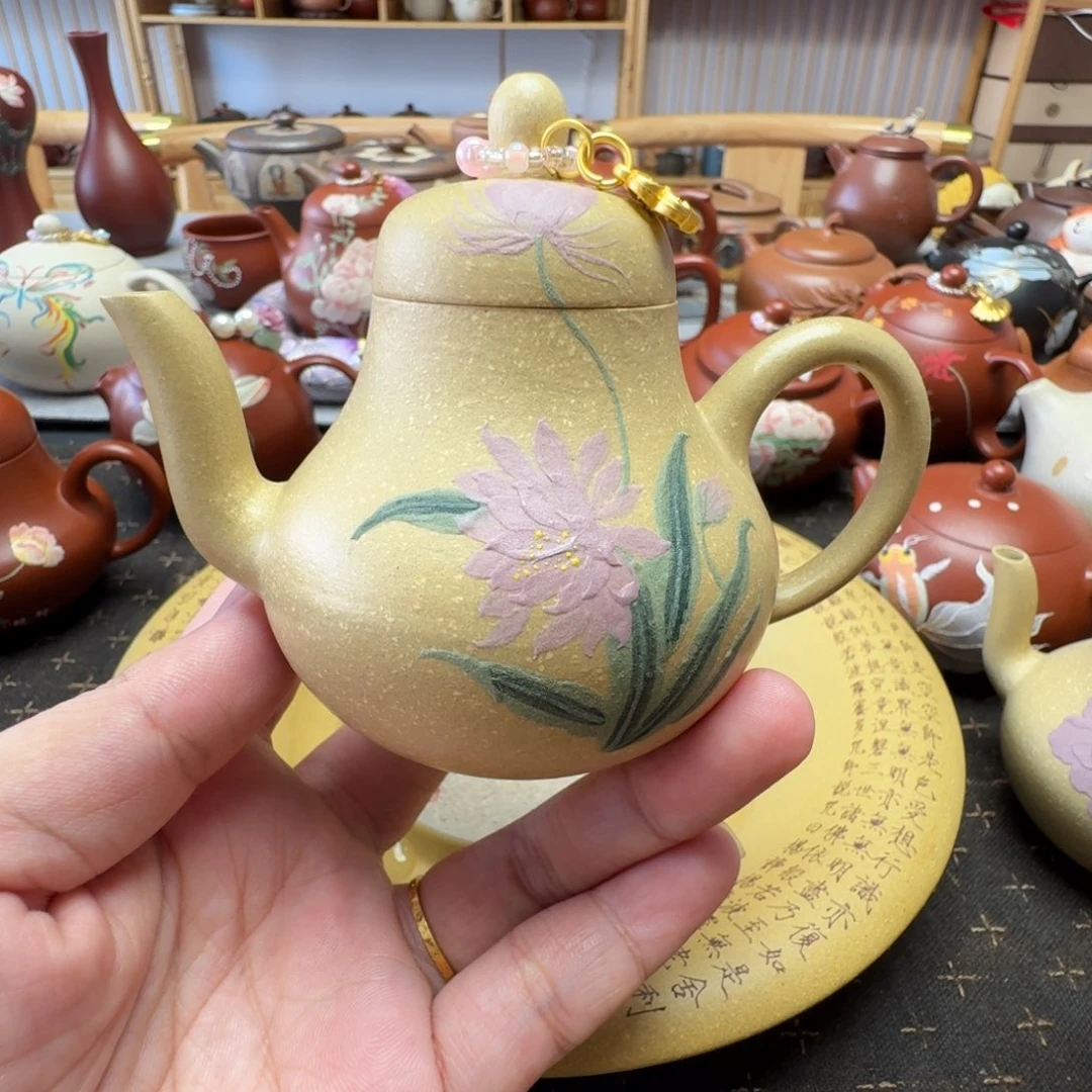 茶壶紫砂思婷本山绿兰花