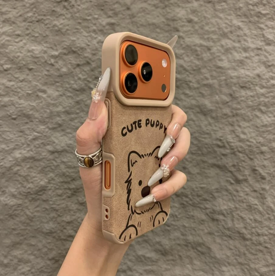 翻毛皮西高地小狗适用苹果1615promax手机壳iPhone13美拉德12/11