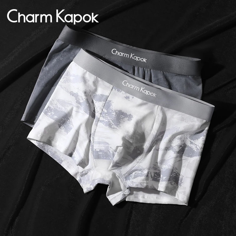 Charm Kapok男士内裤10A抗菌100%全棉裆纯棉质感无痕运动四角裤