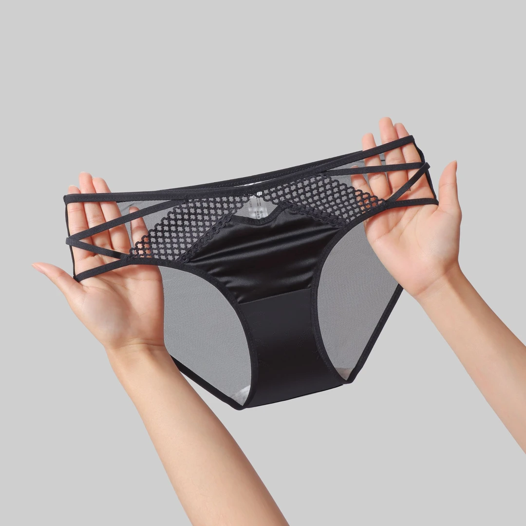 Mimi Angel法式蕾丝内裤女显瘦包臀镂空性感舒适三角裤少女春新品