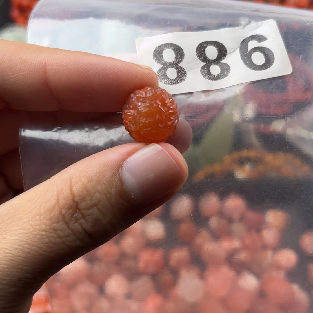 南红玛瑙未镶嵌珠宝奇石14mm