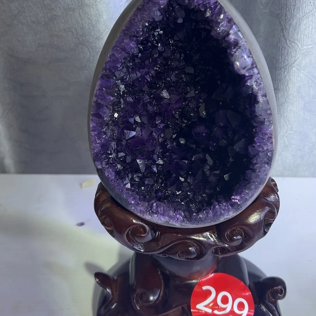 银S925镶嵌紫晶大型摆件（非配饰）