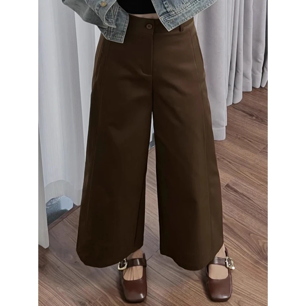 早秋|2025秋季新款A版直筒微阔腿裤抗皱九分裤2025