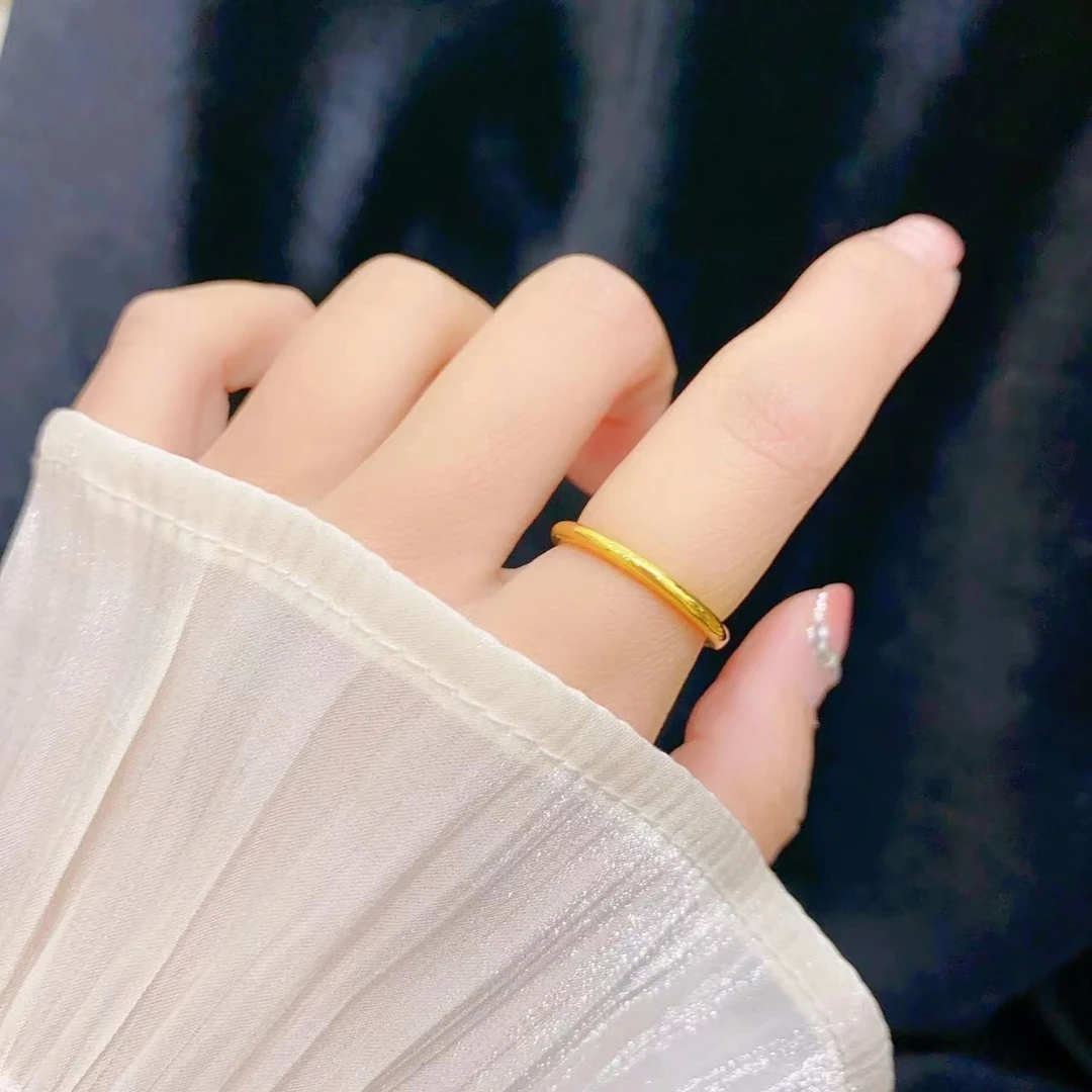 铜合金戒指 戒指时尚磨砂面素圈光面戒指精美0635