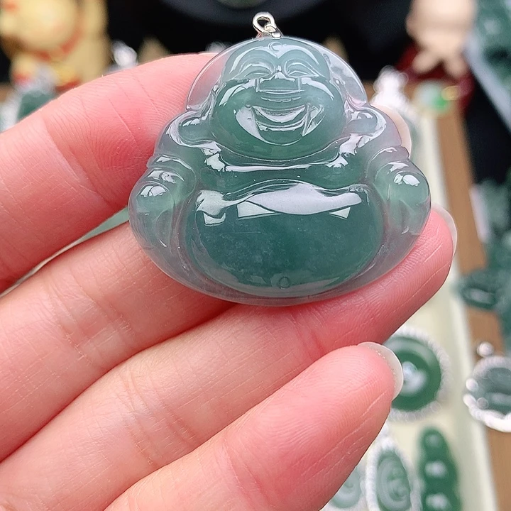 颈饰银S925镶嵌翡翠吊坠