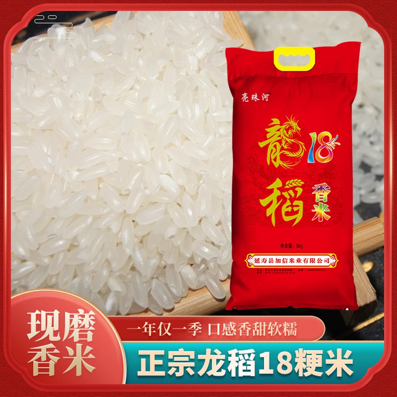 东北延寿县当季现磨龙稻十八粳米袋装