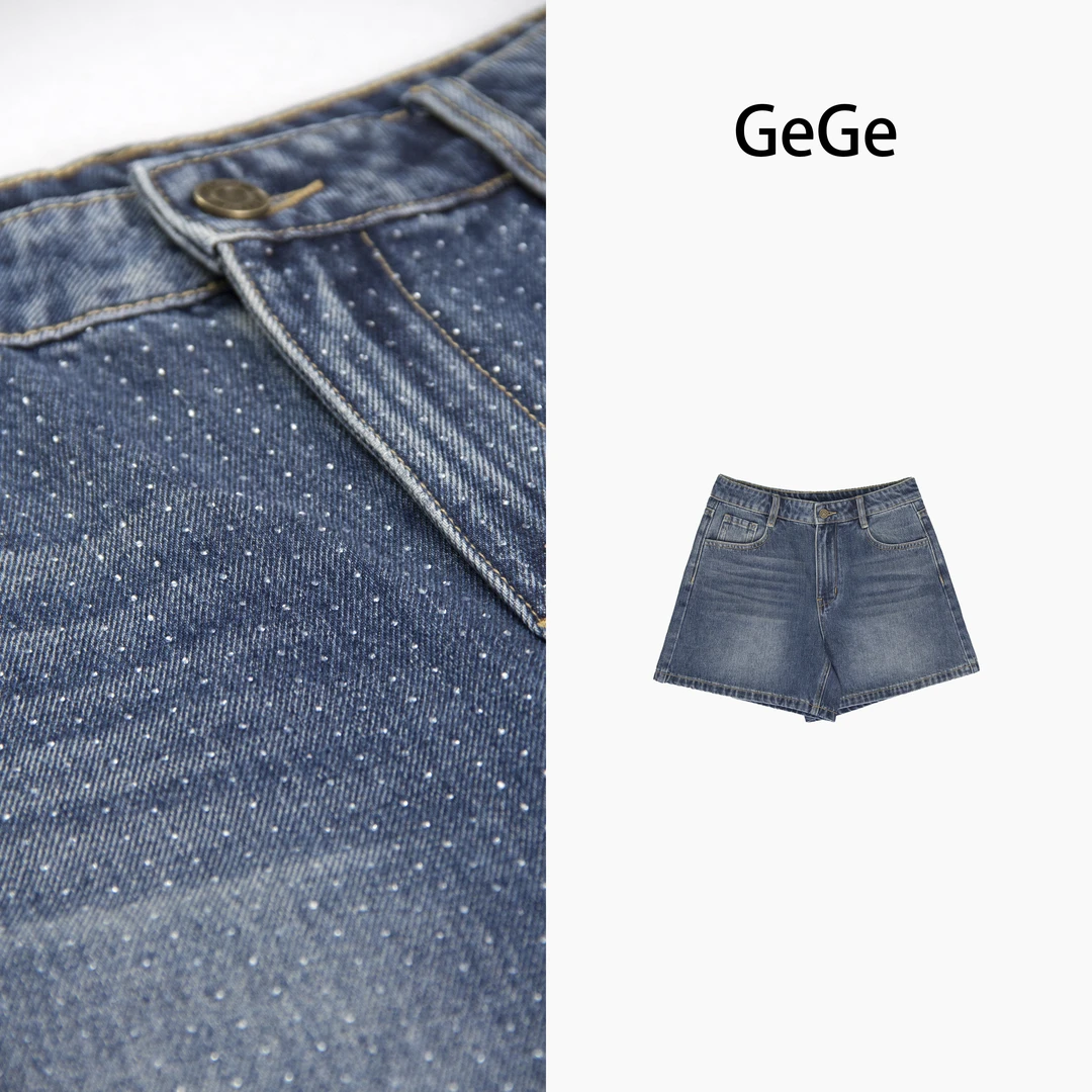 【格格专属】设计师小众 亮钻显瘦时尚短裤