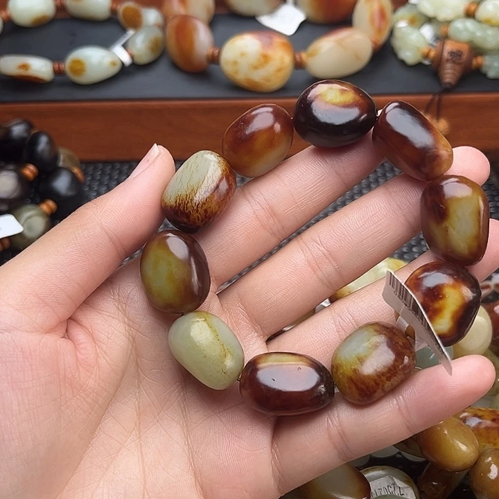 和田玉手链未镶嵌用****4