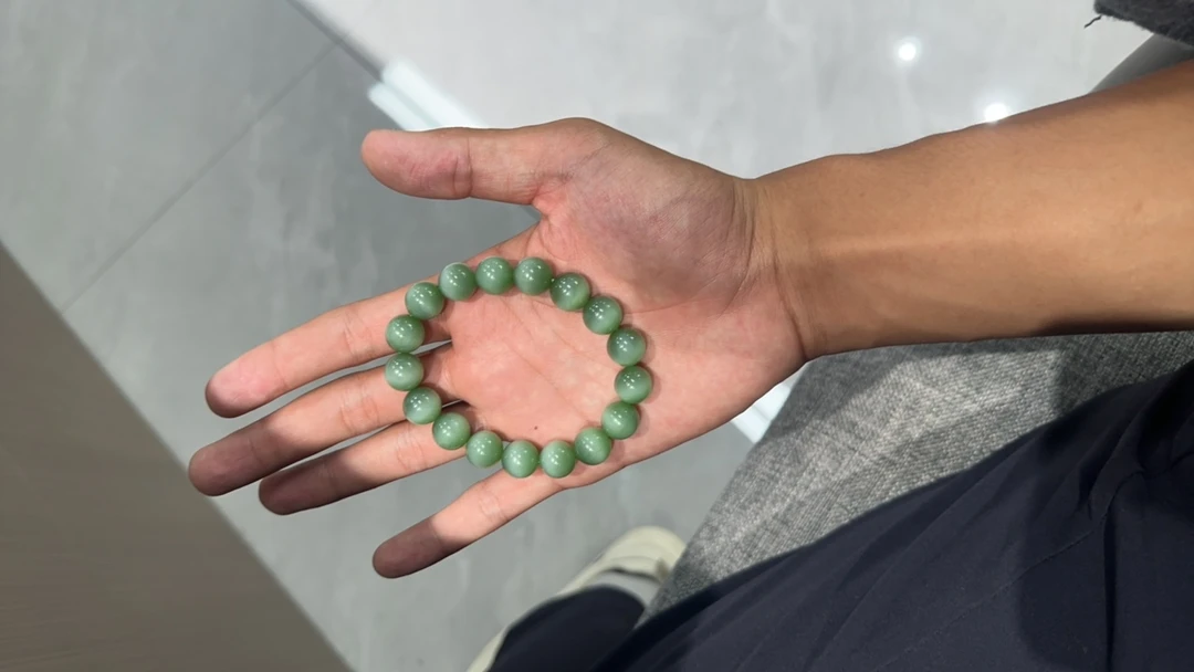 和田玉碧玉猫眼手串