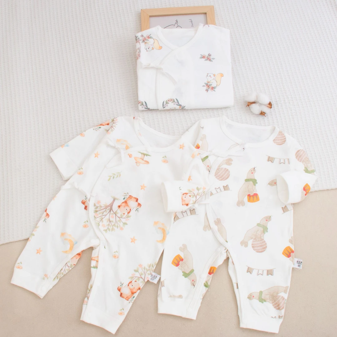 （哈哈母婴专享）新生儿连体衣四季款衣服男女哈衣无骨衣