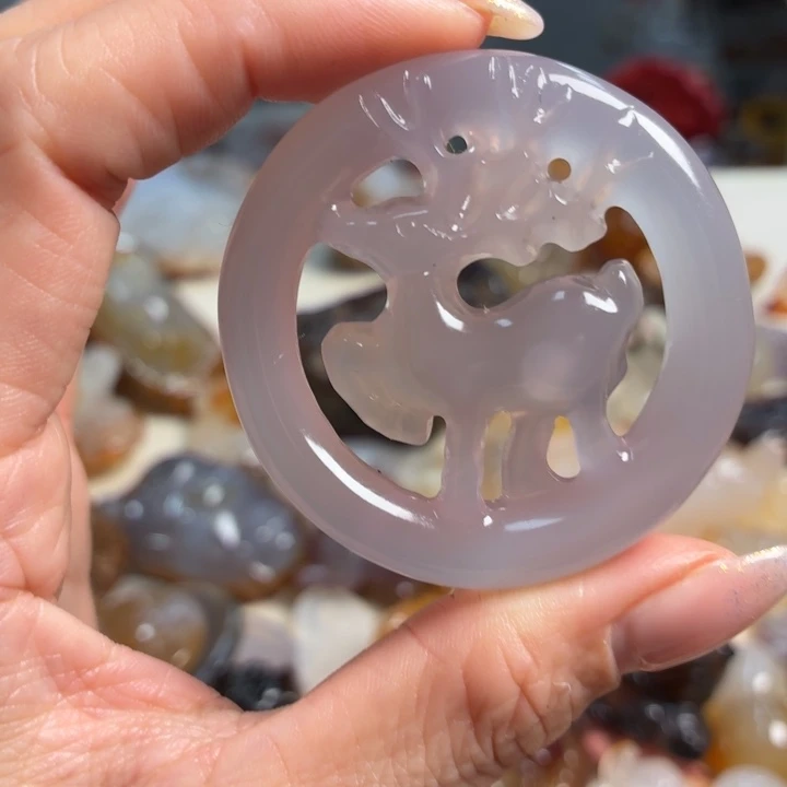 玛瑙/玉髓未镶嵌吊坠(不含链)