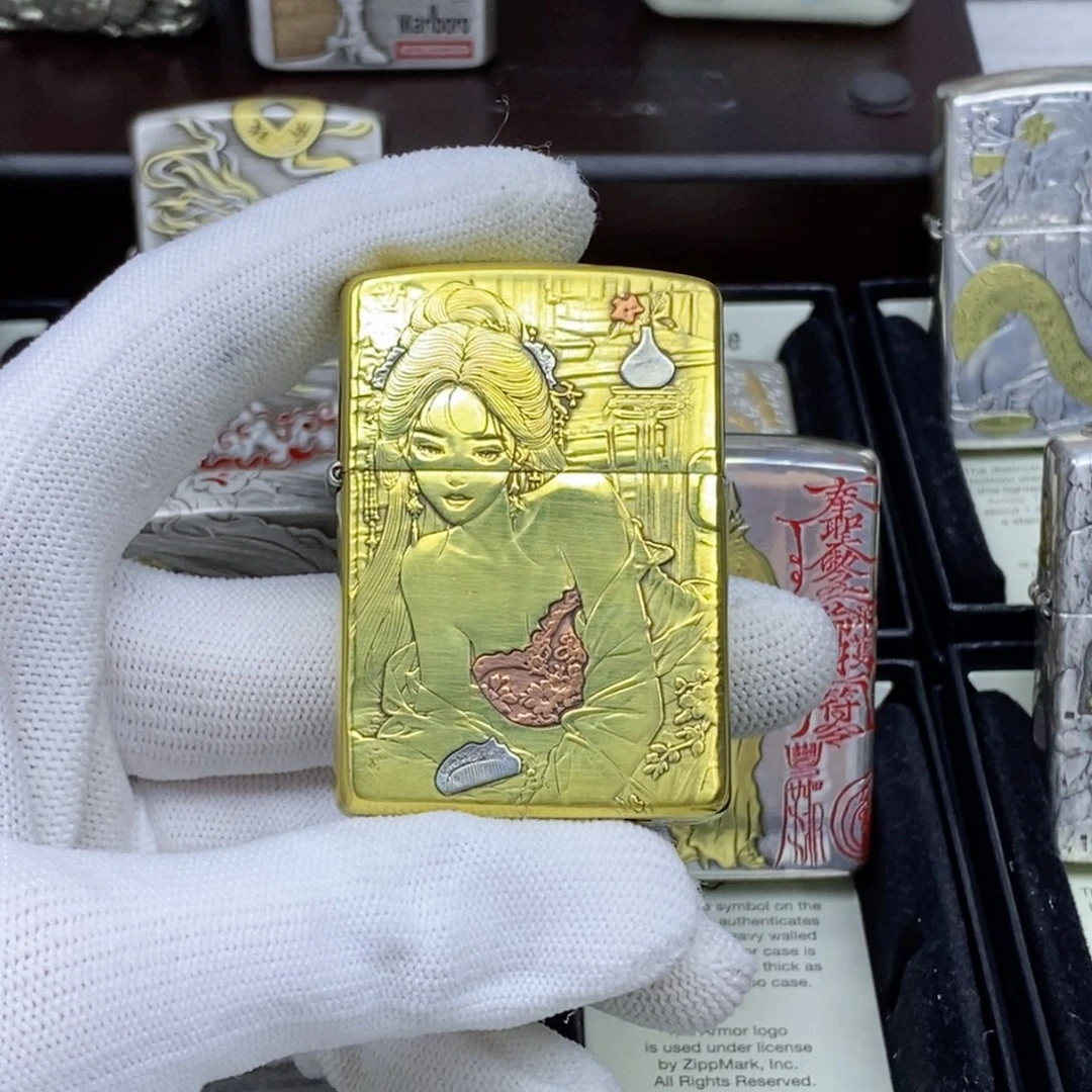 铜紫**王zippo打火机