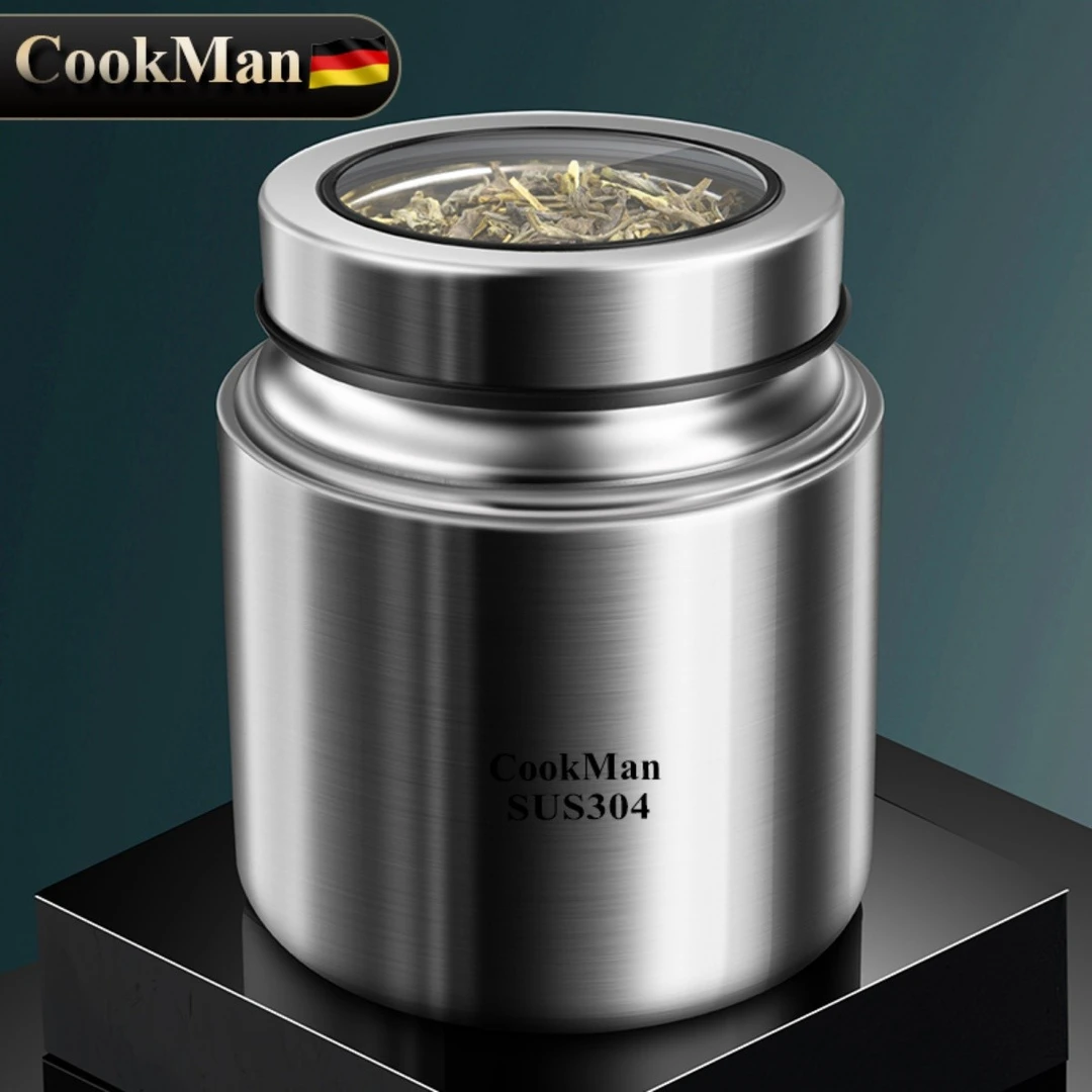 304不锈钢茶叶罐高档咖啡豆密封罐防潮家用茶叶储存收纳罐散茶罐