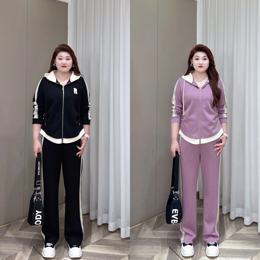 【上新】PMM81738+PMM81739春夏新款撞色百搭显瘦休闲减龄运动套装