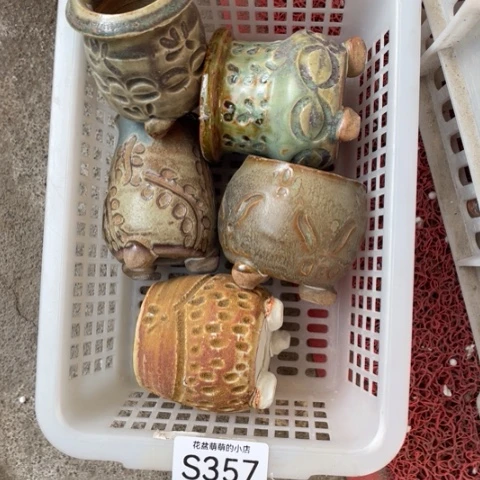 紫砂花盆微瑕357口径3.5